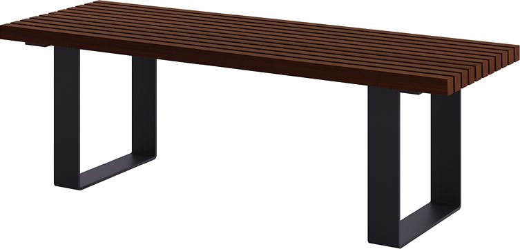 Elior Ławka miejska bez oparcia 150cm palisander - Erika 2X