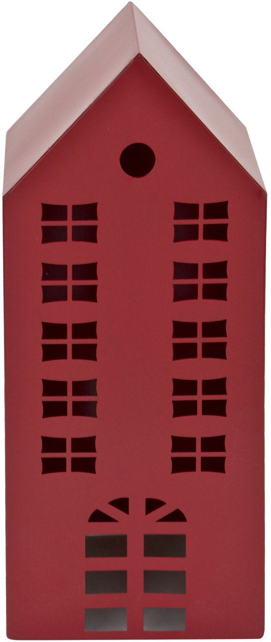 Ozdoba świąteczna domek 35,5 cm czerwony metal 7625
