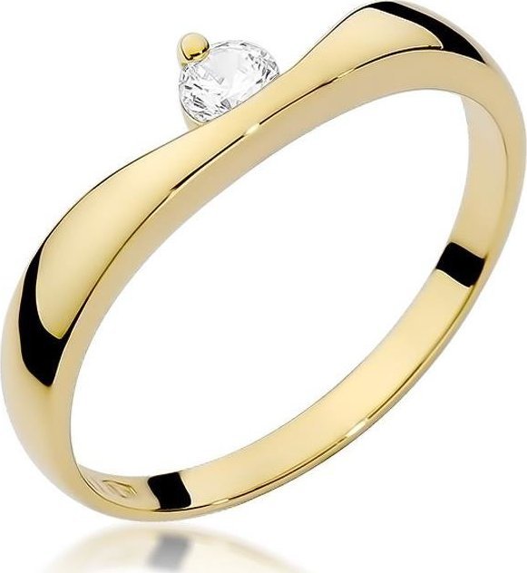 Best Diamonds złoty pierścionek z brylantem 0.15ct 9