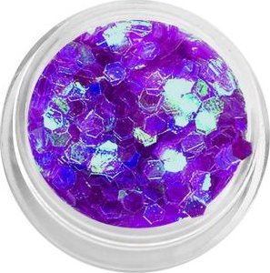 Bass Cosmetics Konfetti płatki hexagonalne holograficzne - fioletowe / Bass Cosmetics