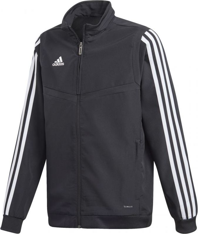 Adidas Bluza piłkarska Tiro 19 PRE JKT Junior czarna r. 128 cm (DT5270)