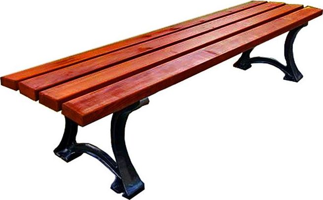 Elior ławka ogrodowa Flavia 3X bez oparcia 180cm, 7 kolorów, Mahoń (6246.2936)