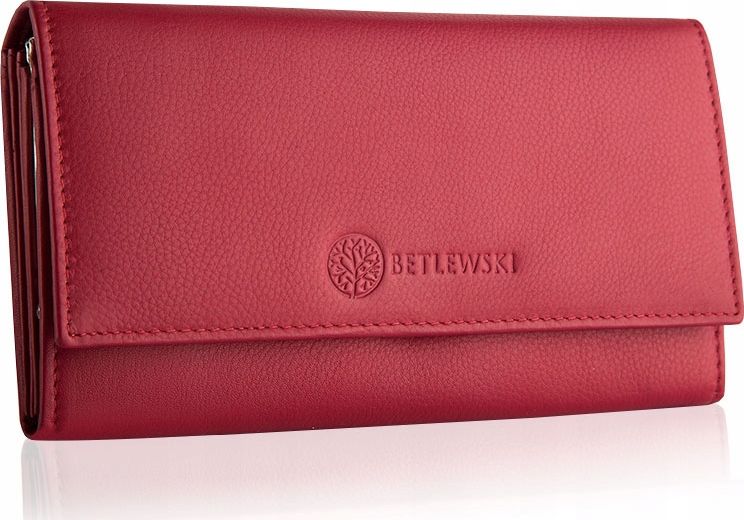 Betlewski BETLEWSKI Skórzany portfel damski SOFTLY