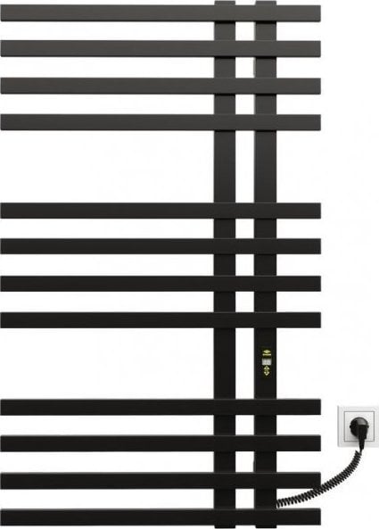 Grzejnik łazienkowy Kosser Rankšluosčių džiovintuvas Kosser Brash 1000x600/12 ER laikmatis juodas
