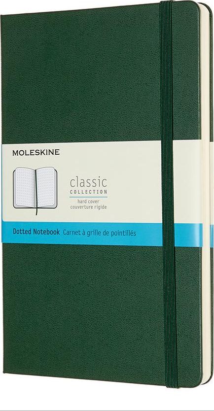 Moleskine Notes Classic L 13x21 tw. kropki mirtowa zieleń