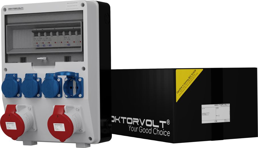 Doktorvolt Rozdzielnica budowlana TD-S 2x32A 4x230V Schuko Doktorvolt 2183