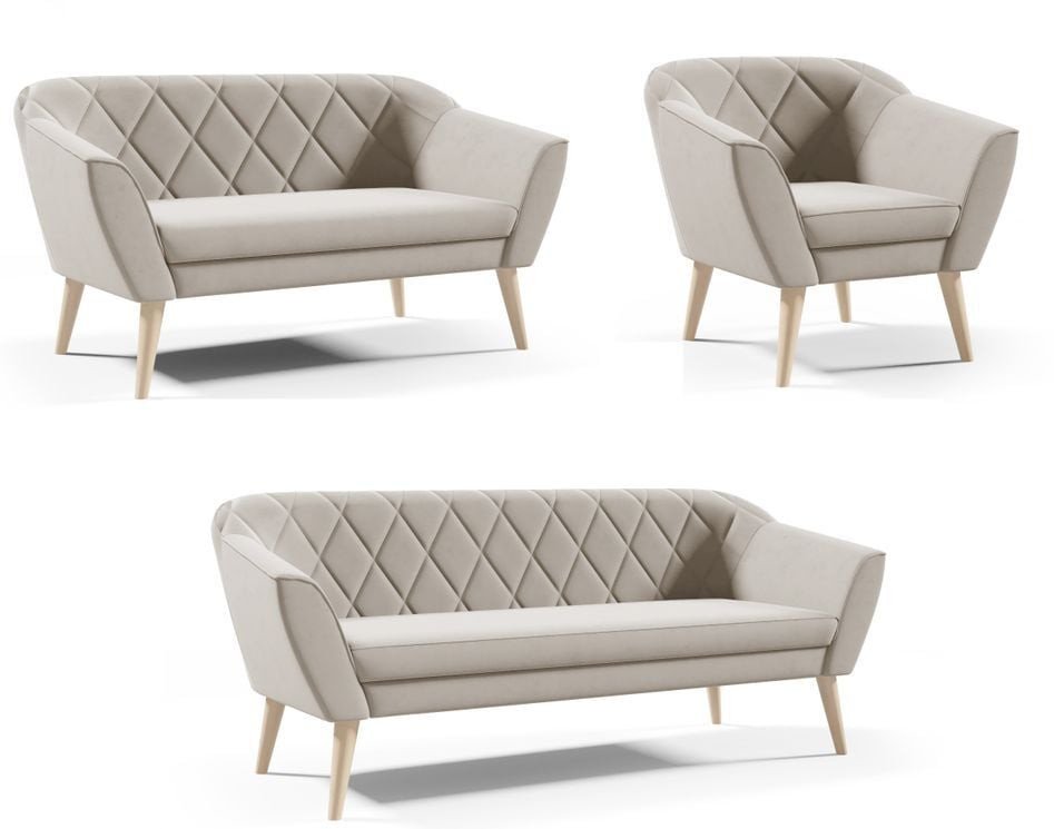 Zestaw Skandynawski , komplet wypoczynkowy GLORIA 3+2+1 riviera 21