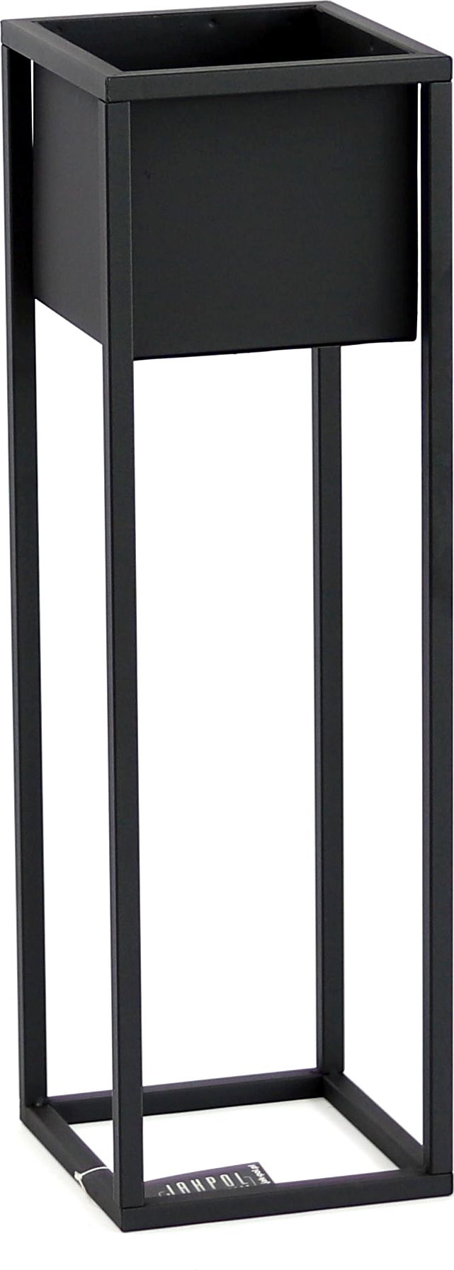Jakpoldesign Kwietnik Metalowy Stojak CUBO 70cm czarny skrzynka loft 05-02