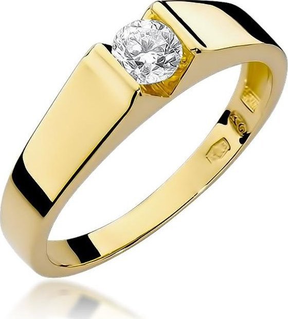 Best Diamonds złoty pierścionek z brylantem 0.30ct 15