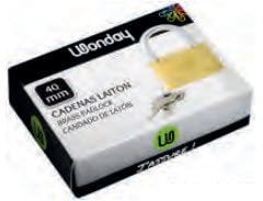 Hængelås Safe tool, 40 mm, messing og rustfrit stål