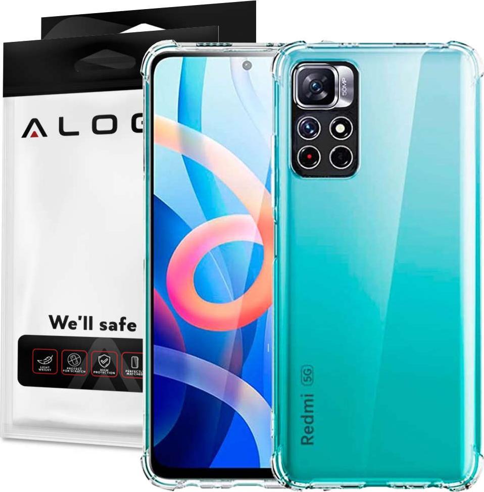 Alogy Alogy Etui na telefon pancerne ShockProof Case do Xiaomi Poco M4 Pro 5G Przezroczyste uniwersalny