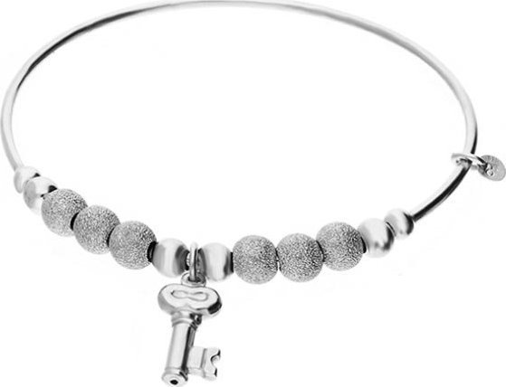 Lovrin Srebrna bransoletka 925 Z KULECZKAMI I KLUCZEM 9,10g