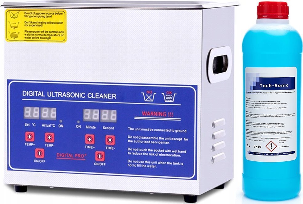 Wanna Techrebal MYJKA ULTRADŹWIĘKOWA LCD WANNA 3,2L JUBILER OPTYK