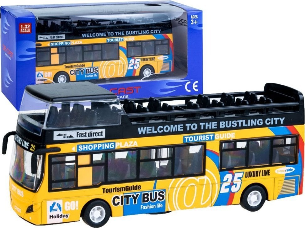 Jokomisiada Metalowy AUTOBUS piętrus otwierane drzwi ZA2094 ZO