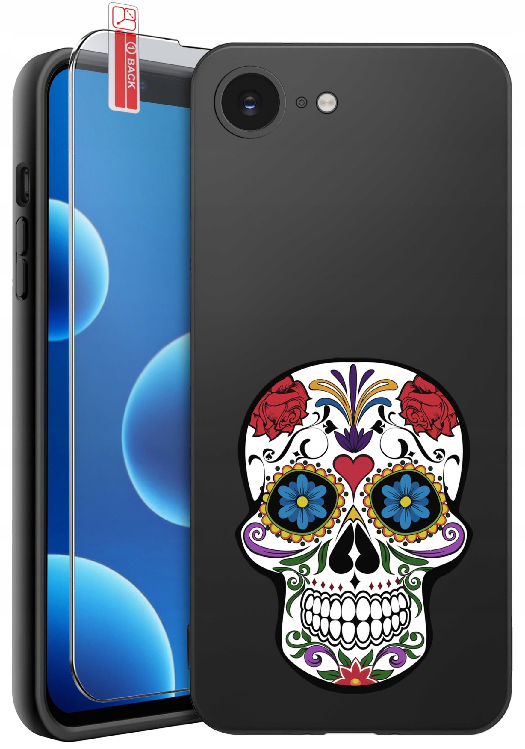 ETUI do iPhone 16e | WZORY | SILIKONOWE MATT CASE + SZKŁO 9H