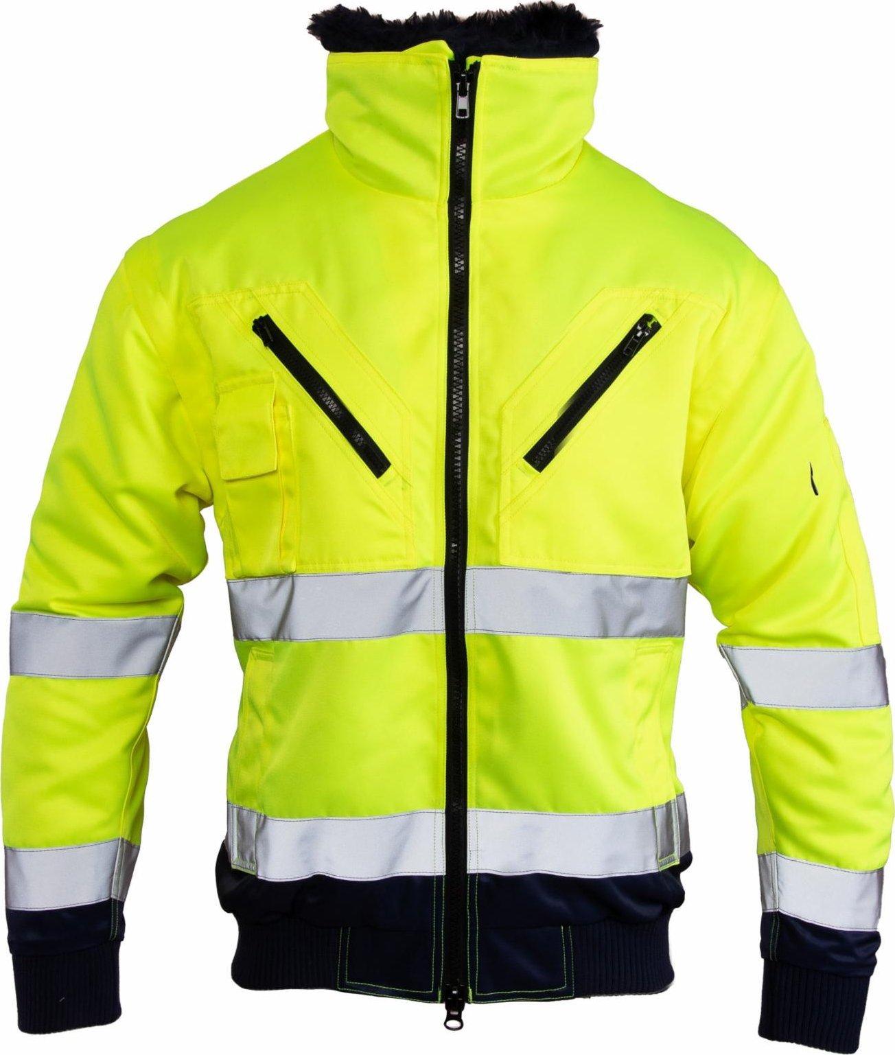 Polstar OAB3 - BENEFIT HI VI BOMBER HI-VI 3W1 KAT.II KLASA 3, 280G/M2, POLIESTER/BAWEŁNA (80%/20%), - Granat/Pomarańcz S