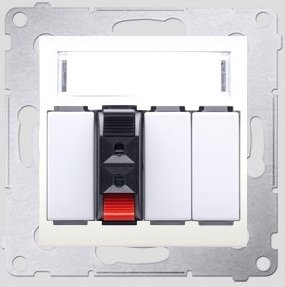 Kontakt-Simon Gniazdo głośnikowe SIMON54 pojedyncze kremowe - DGL31.01/41