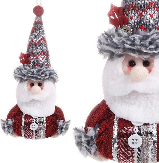 Springos Mikołaj wiszący 19cm zawieszka ozdoba świąteczna, krasnal świąteczny, gnom UNIWERSALNY