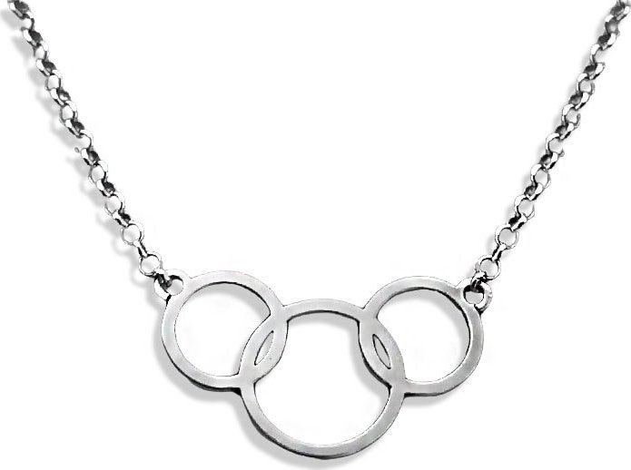 Lovrin Srebrny naszyjnik 925 łańcuszek z kołami