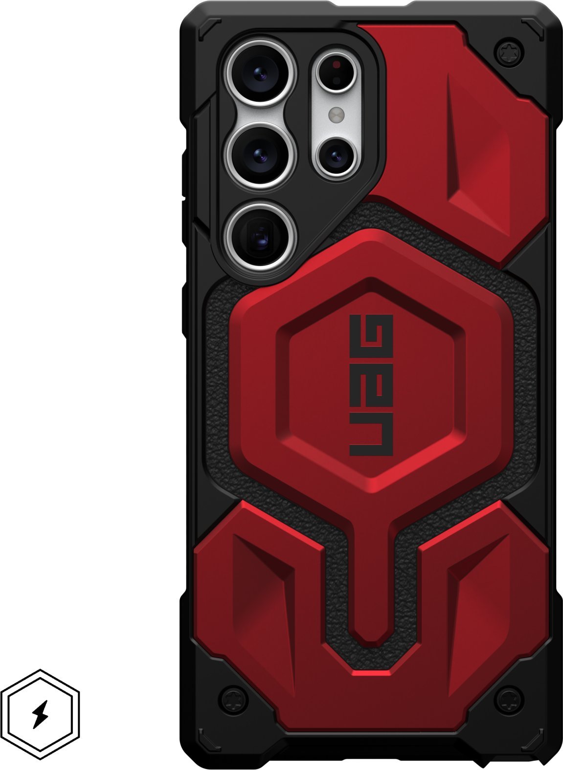 Urban UAG Monarch Pro - obudowa ochronna do Samsung Galaxy S23 Ultra 5G z wbudowanym modułem magnetycznym (crimson)