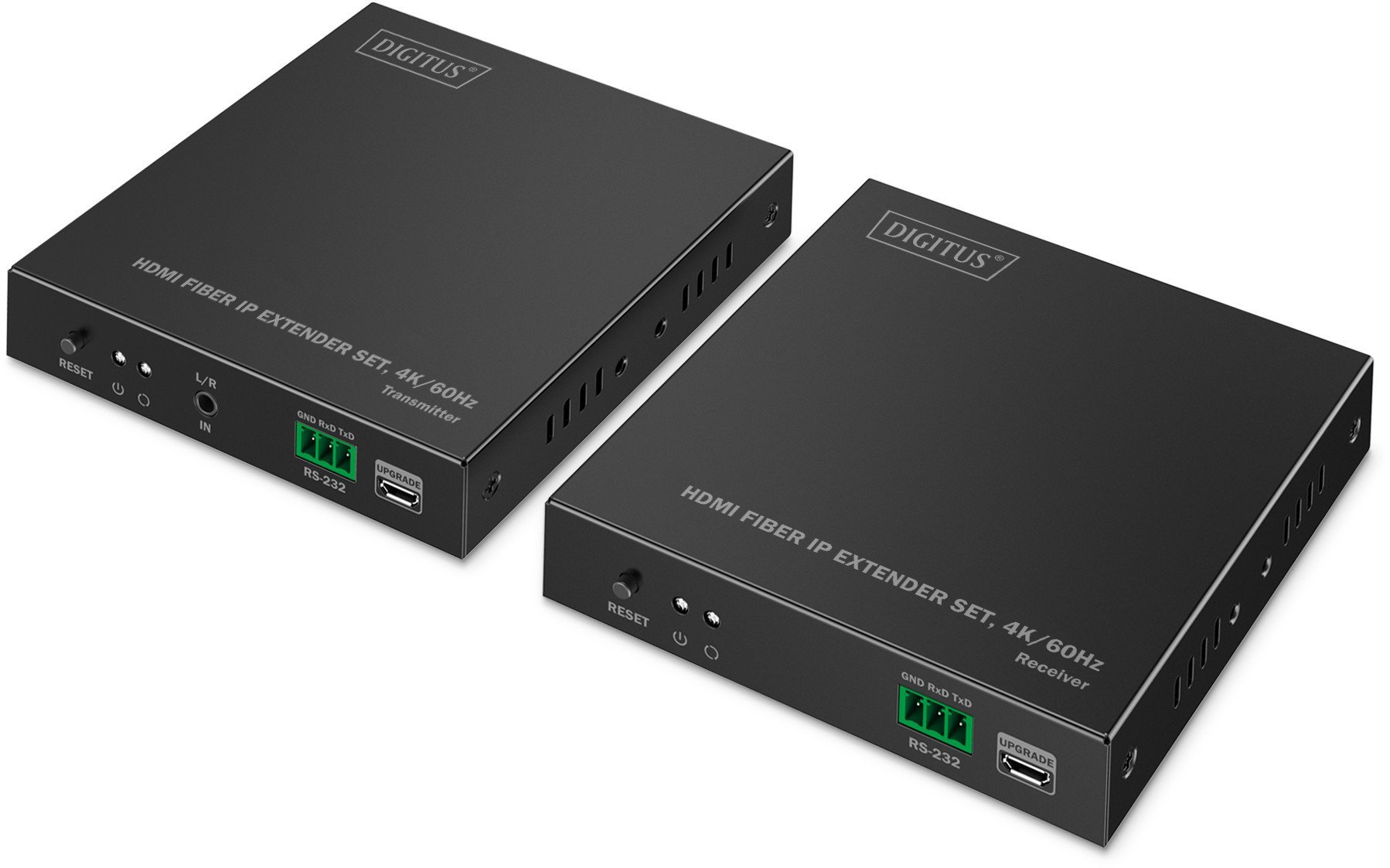 DIGITUS Extender Set HDMI Fiber IP 4K/60Hz schwarz