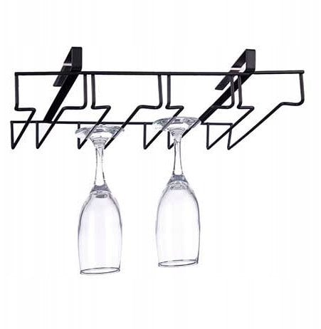 Metalowy uchwyt na kieliszki, montaż bez wiercenia