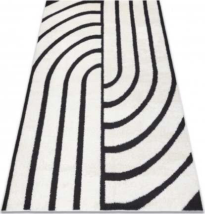 Dywany Łuszczów Dywan MODE 8631 geometryczny krem / czarny, 240x330 cm