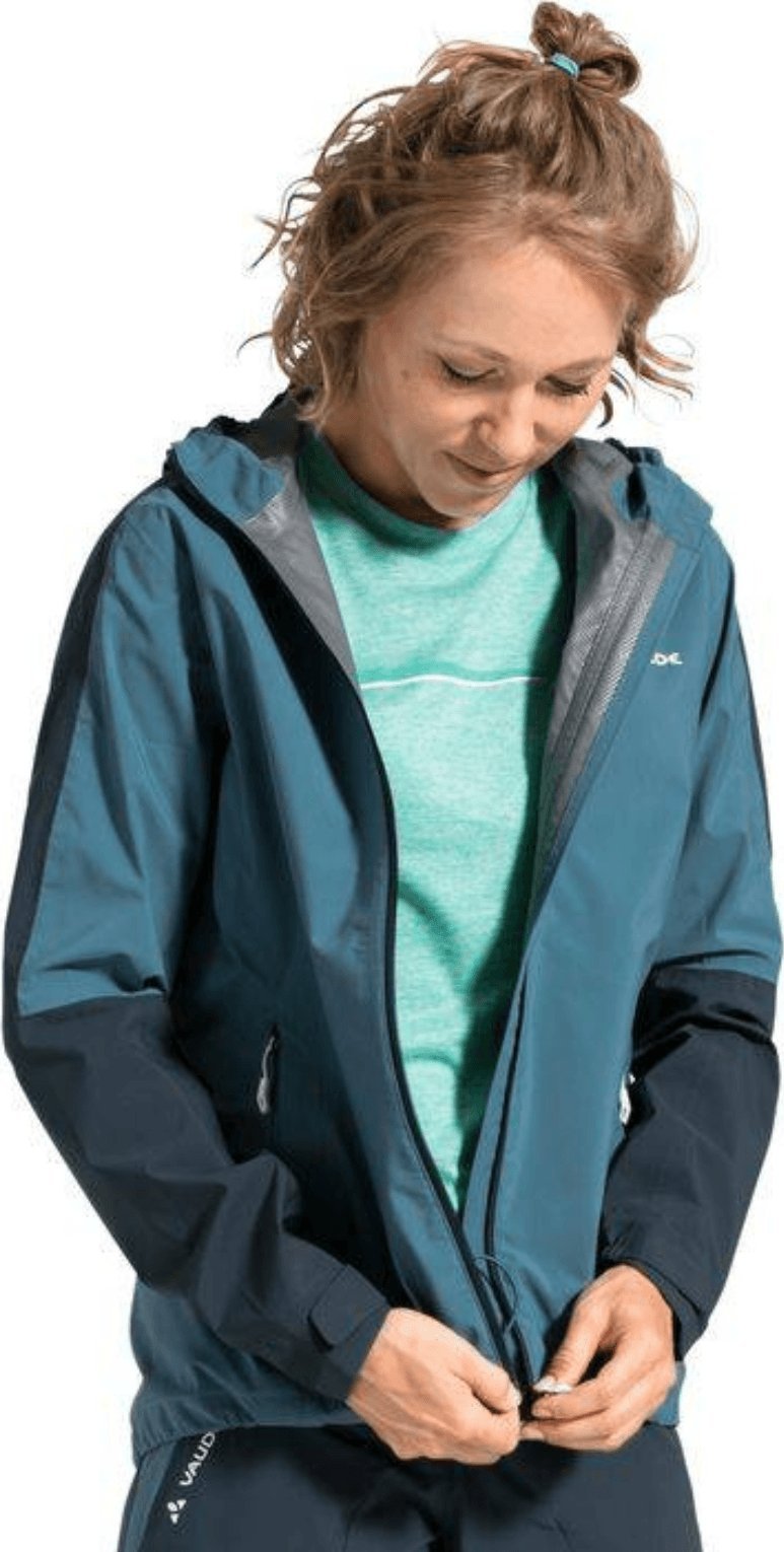 Vaude Kurtka przeciwdeszczowa sportowa damska Vaude Moab Rain II - niebieska 40