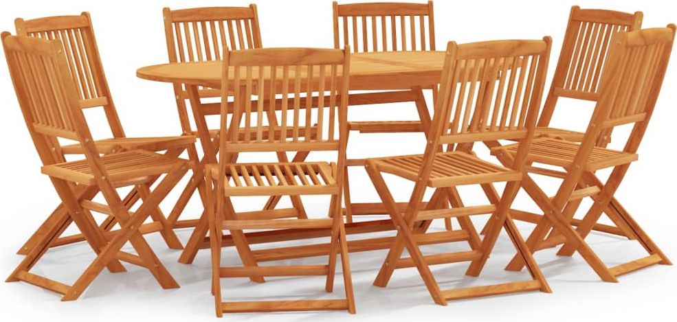 vidaXL 9-cz. zestaw składanych mebli ogrodowych, drewno eukaliptusowe