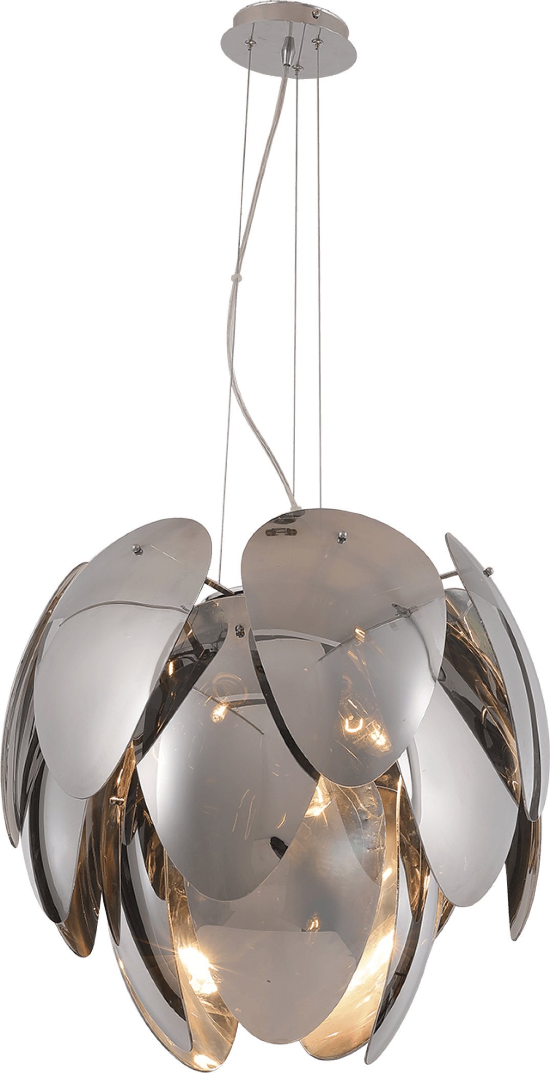 Lampa wisząca Azzardo Przydymiona lampa wisząca Antires szklana nad łóżko