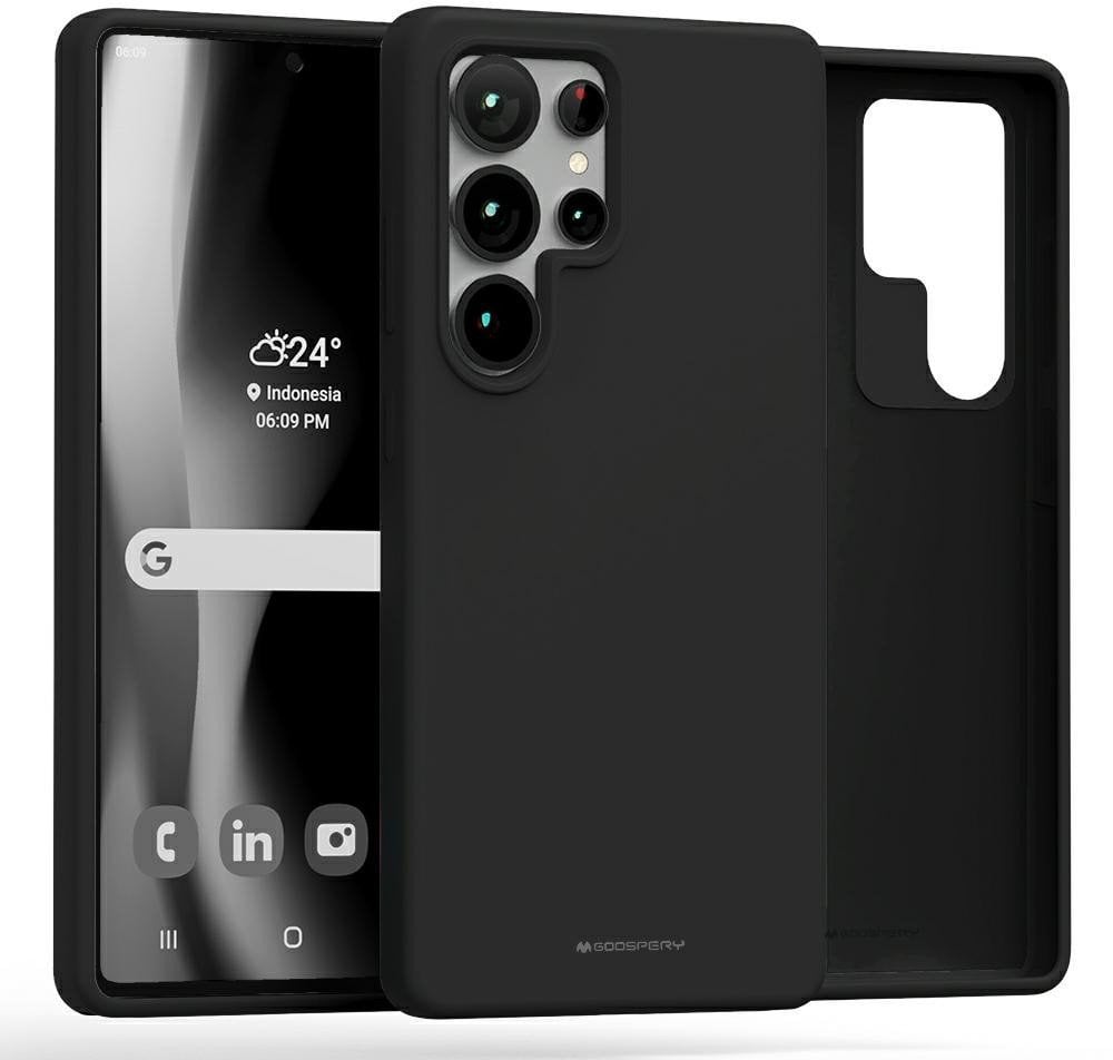 Etui Mercury Pure MagSafe Silicone do Samsung Galaxy S25 Ultra czarny