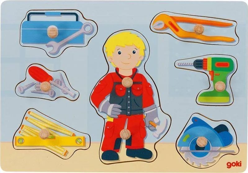 Goki Drewniana układanka Złota rączka 57405 GOKI