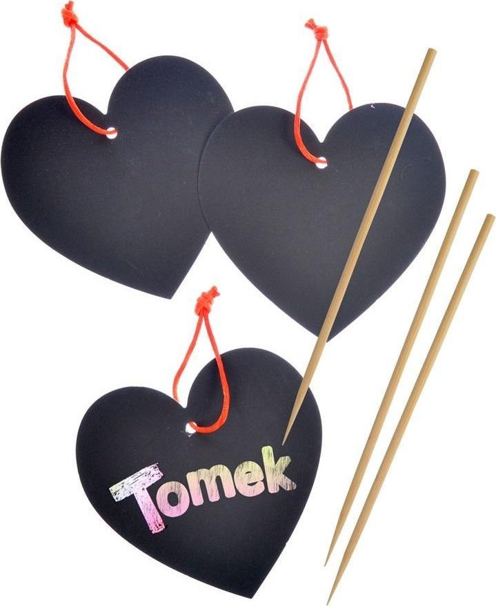 Serduszka zawieszki zdrapka 3szt