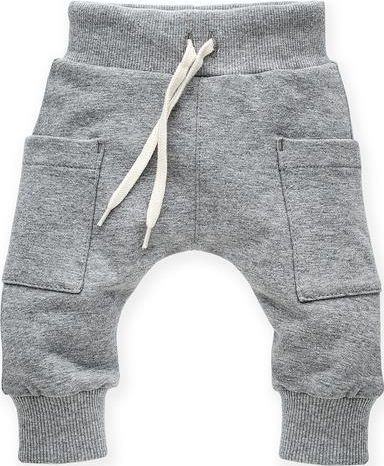 PINOKIO Spodnie niemowlęce pumpy Wild Animals Pinokio szare 62