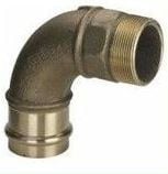 Viega Łuk przejściowy 90° 15mm x 1/2" brąz (112 950)