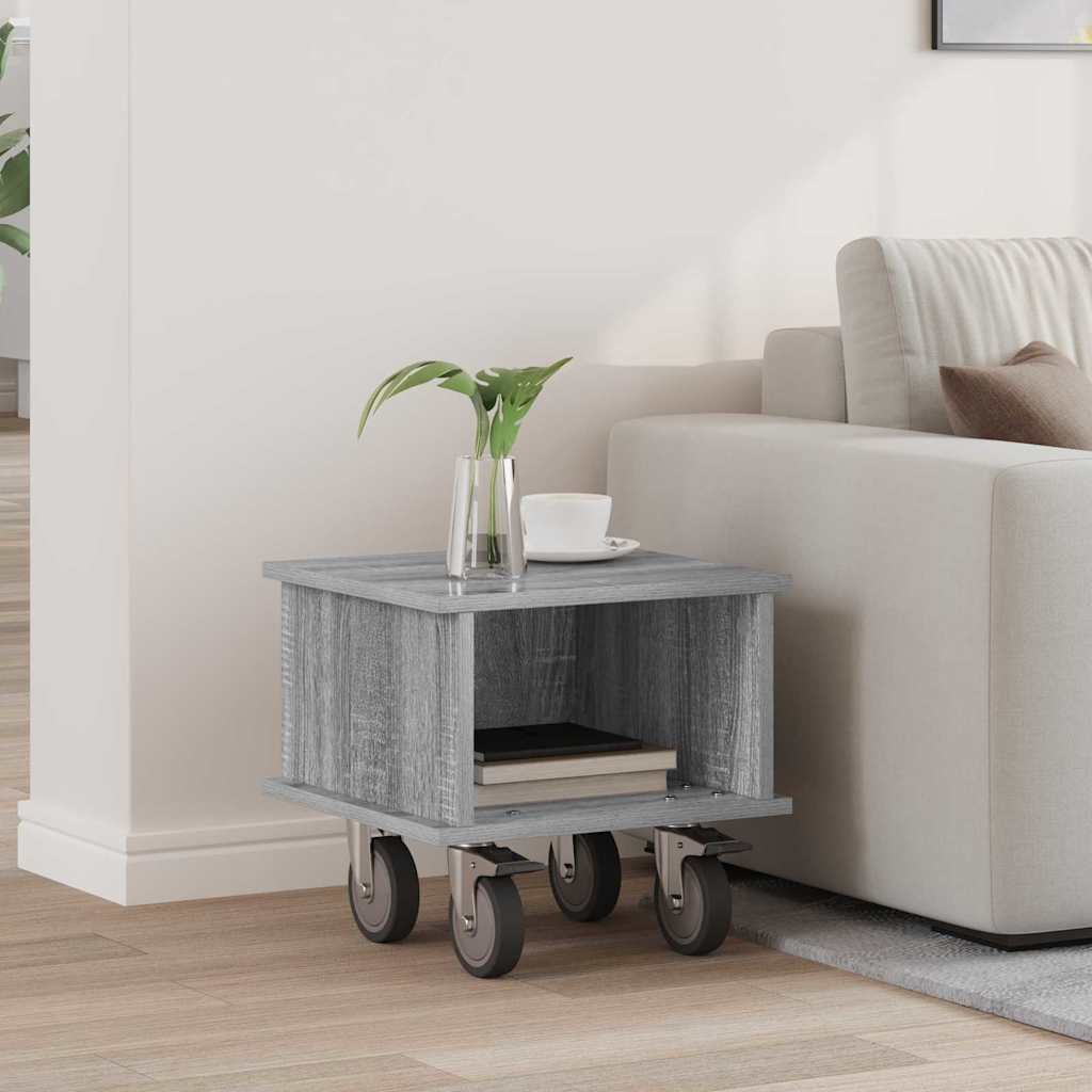 vidaXL Stół pod telewizor Szary Sonoma 37 x 35 x 35 cm