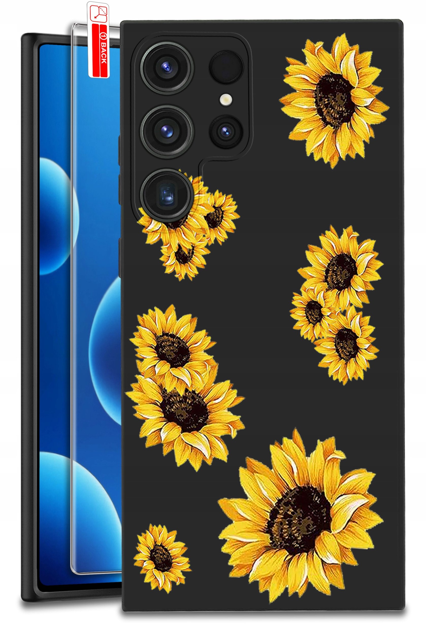 ETUI do Samsung Galaxy S24 Ultra | WZORY | SILIKONOWE MATT CASE + SZKŁO 9H