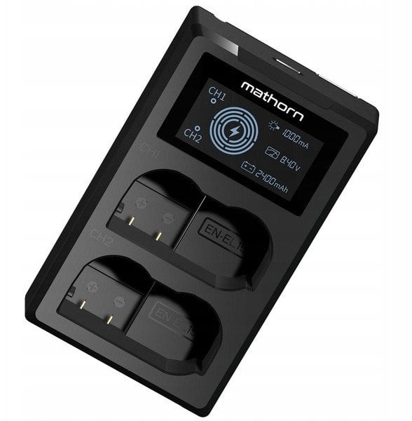 Ładowarka dwukanałowa Mathorn MBC-D210 USB-C do Nikon EN-EL15