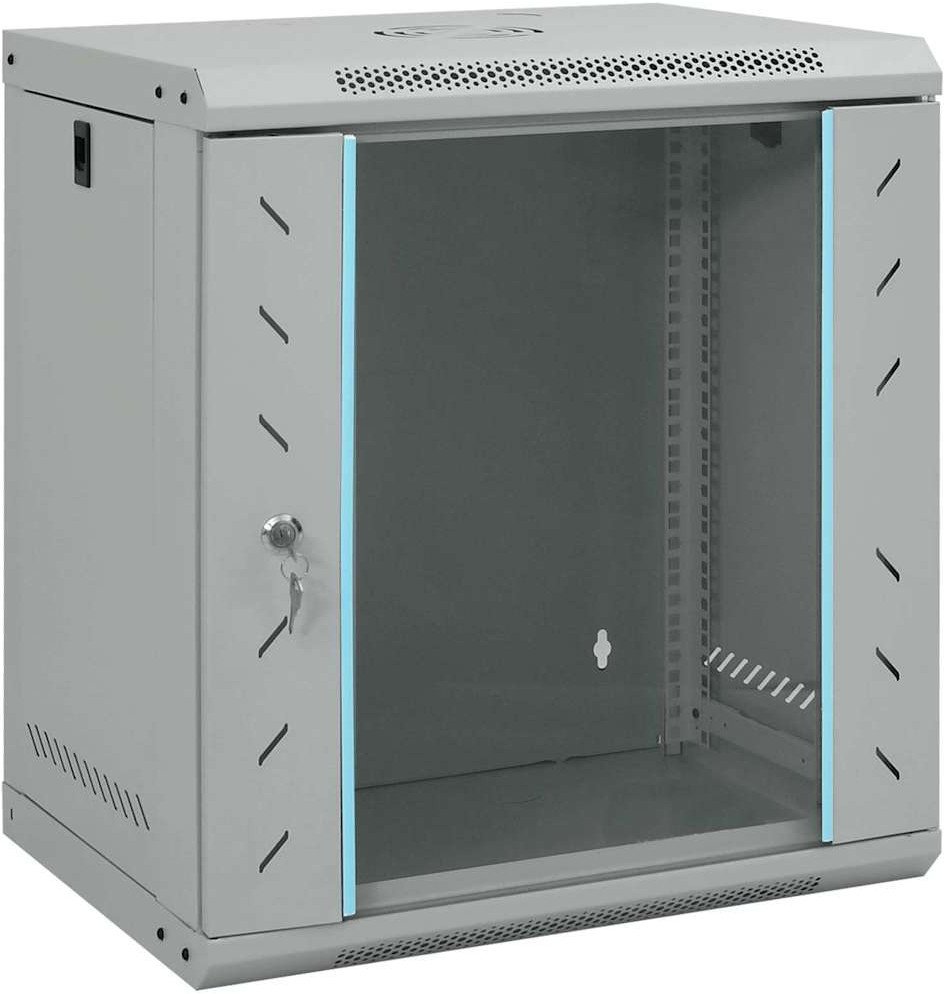 vidaXL Szafa sieciowa z przechowywaniem Szary 53 x 45 x 60 cm Stal