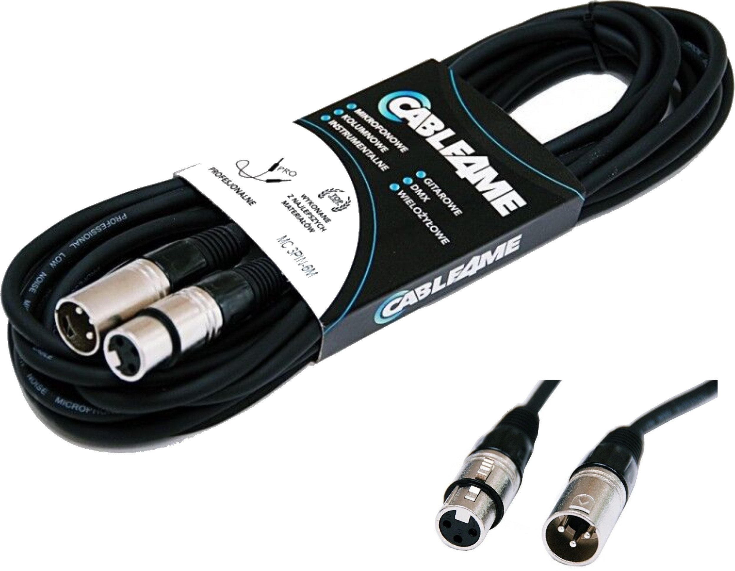 CABLE4ME przewód mikrofonowy sygnałowy XLR/XLR 6m