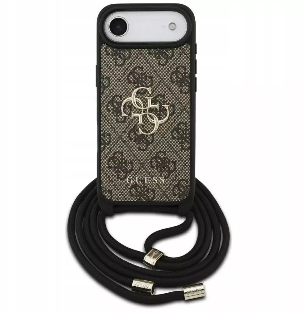 Etui Guess 4G Big Logo Cord Stap Crossbody do iPhone Air brazowy