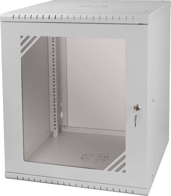 Szafa NetRack Szafa wisząca Rack 19" Netrack, ECO-Line, 12U/600mm, szara, drzwi przeszklone