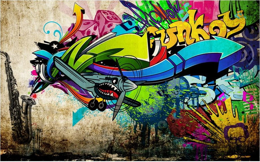 DecoNest Fototapeta - Funky - graffiti - 250X175