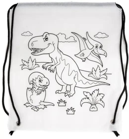 Worek szkolny do malowania Tinting dino
