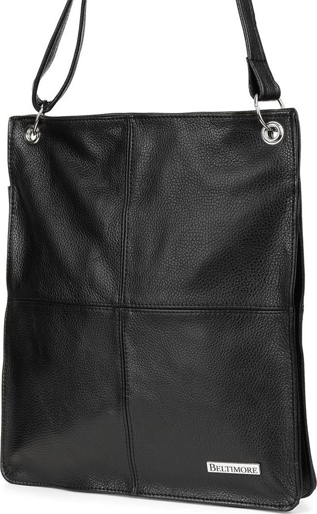 Beltimore Czarna damska skórzana na ramię torebka Beltimore skóra 972 NoSize
