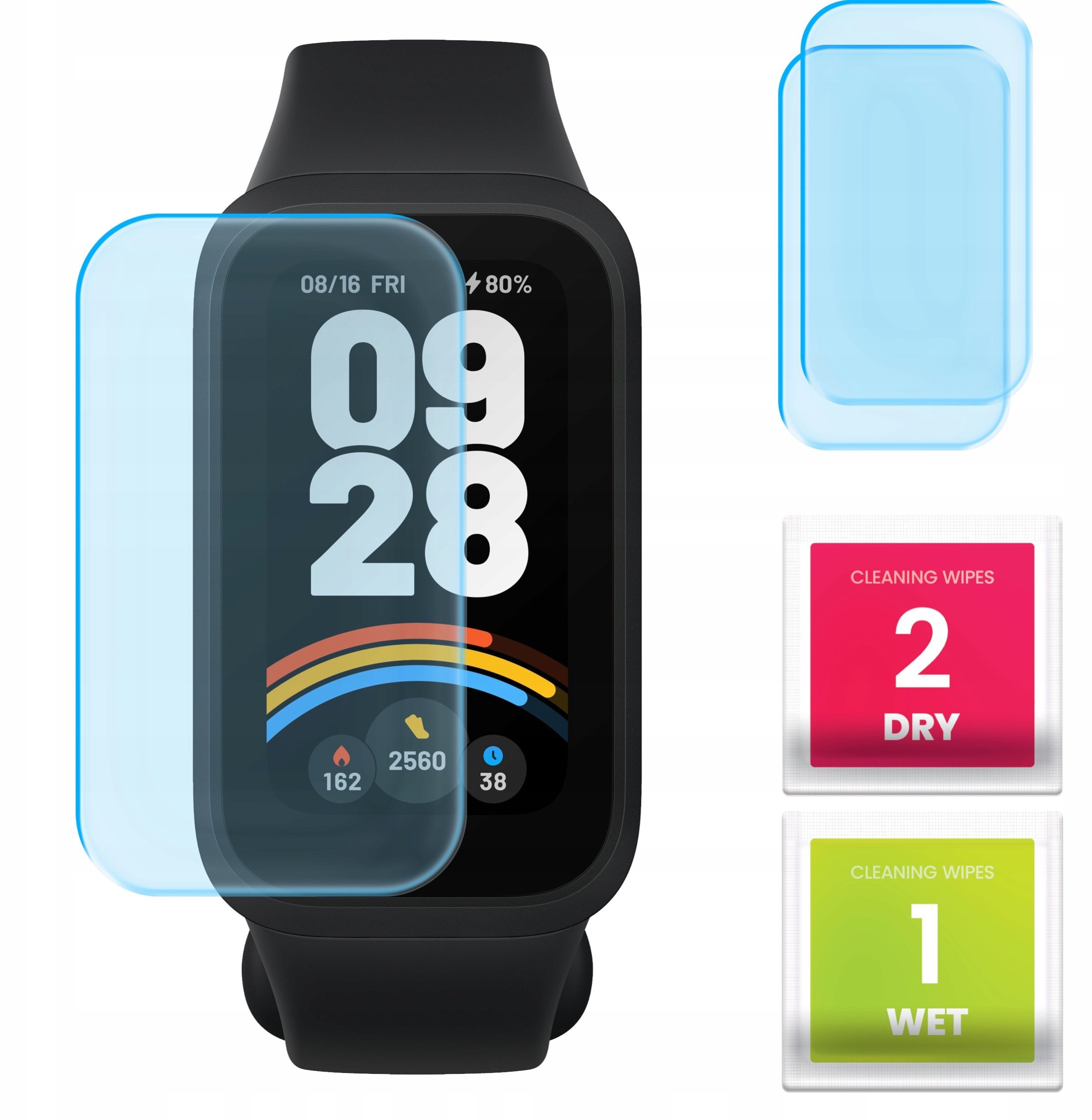 2-PAK Szkło Hybrydowe do Xiaomi Smart Band 9 Active / Redmi Smart Band