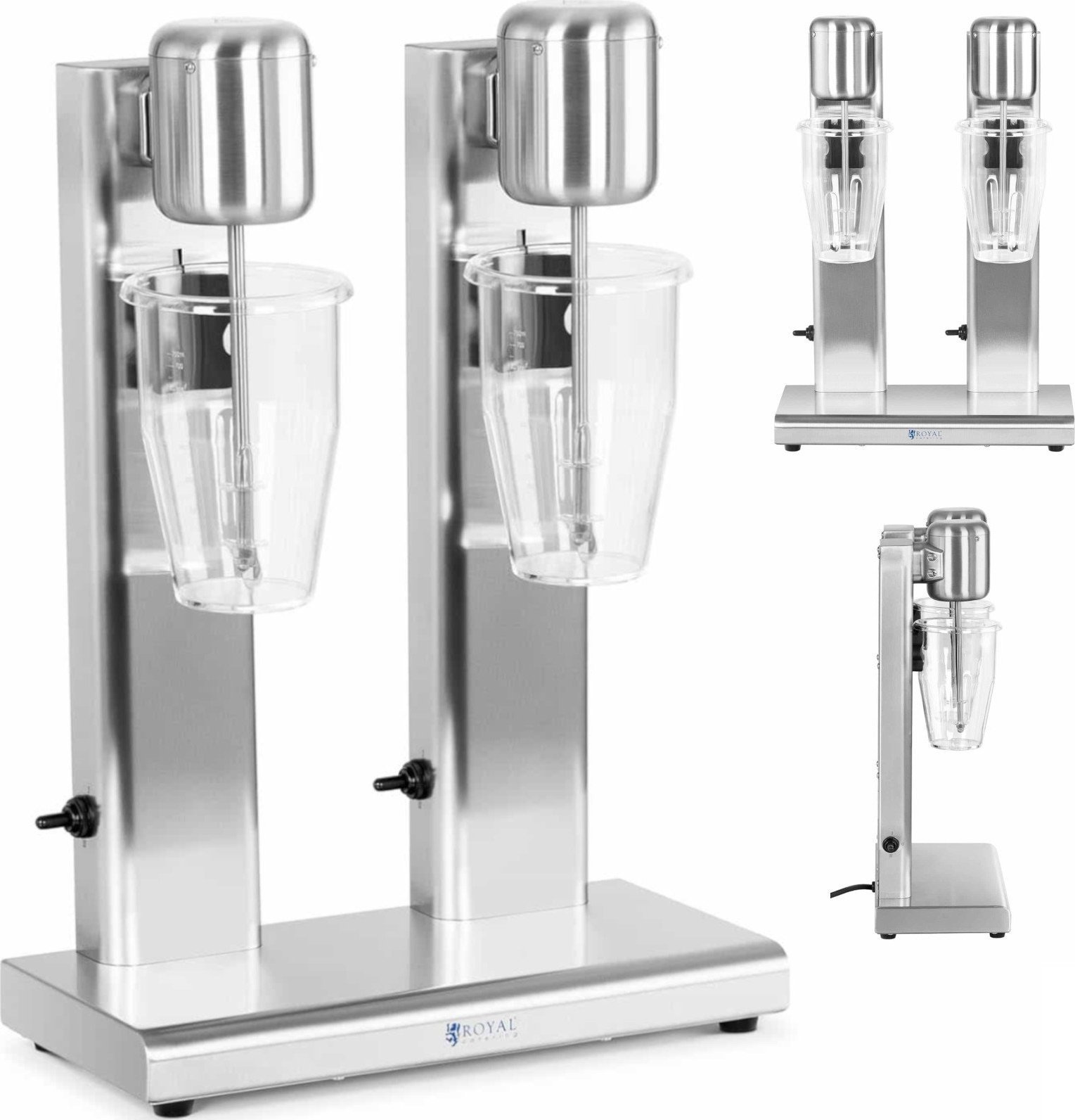 Royal Catering Shaker mikser barowy koktajler do smoothie shake podwójny 2 x 1 l 15000 obr./min Shaker mikser barowy koktajler do smoothie shake podwó