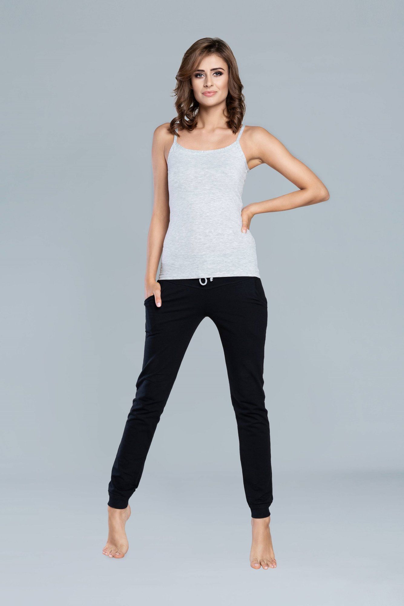 Italian fashion Italian Fashion Koszulka damska IBIZA wąskie ramiączko melanż S