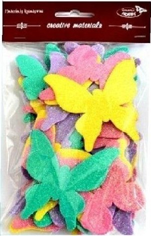 Motyle brokatowe 52szt