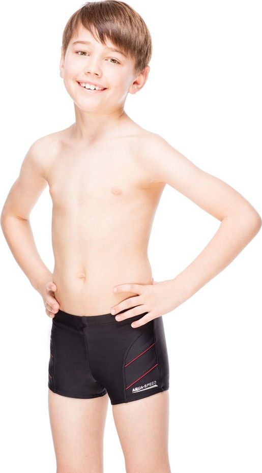 Aqua-Speed Kąpielówki chłopięce, dziecięce, młodzieżowe ANDY Aqua-Speed Kolor czarno-czerwony